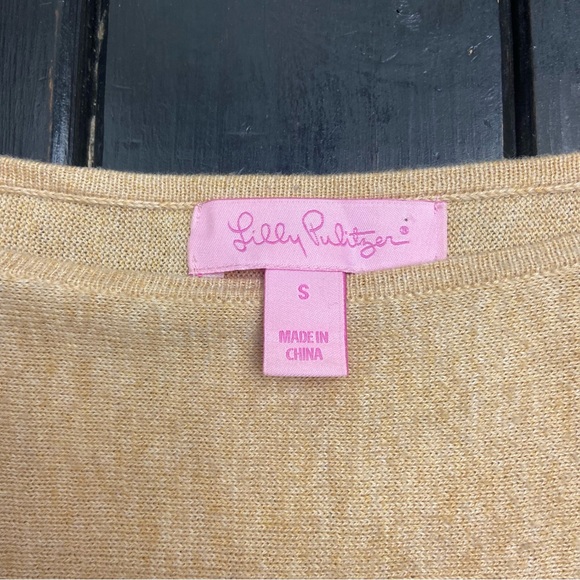 Lilly Pulitzer Sweater S Coolmax Drmara Crochet Tassel Long Sleeve Lightweigh - Picture 3 of 9